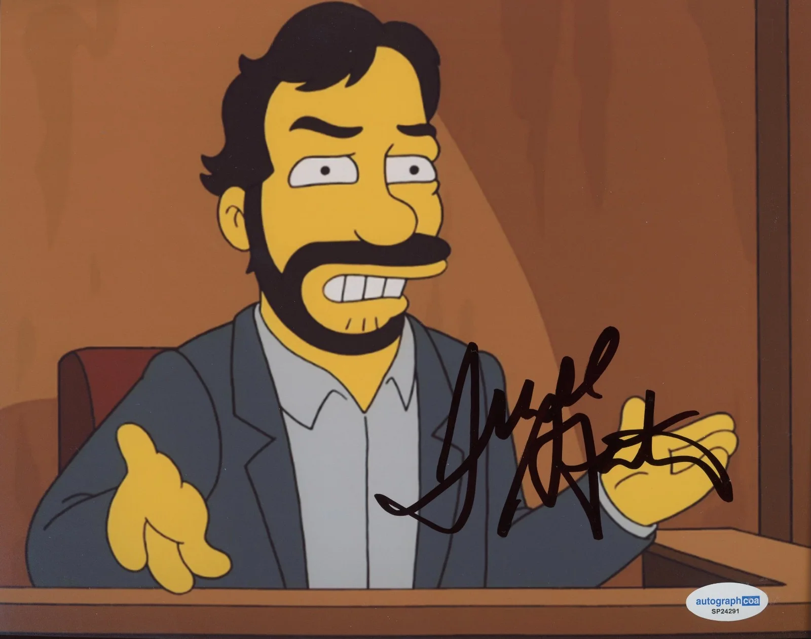 Judd Apatow — Judd Apatow Director Signed Autographed THE SIMPSONS 8x10 Photo PROOF ACOA, image 2