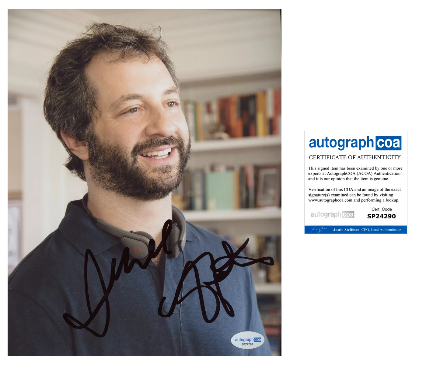 Judd Apatow — Judd Apatow Director Signed Autographed KNOCKED UP 8x10 Photo PROOF ACOA B