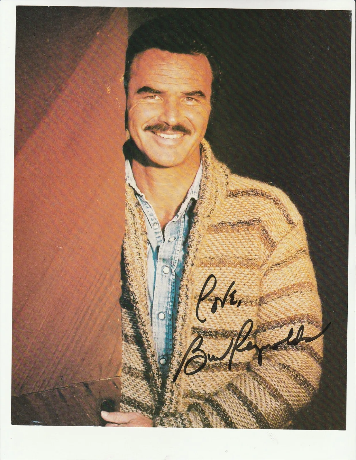 Burt Reynolds — 2 Burt Reynolds Autographed Photo Picture Love Signed, изображение 2