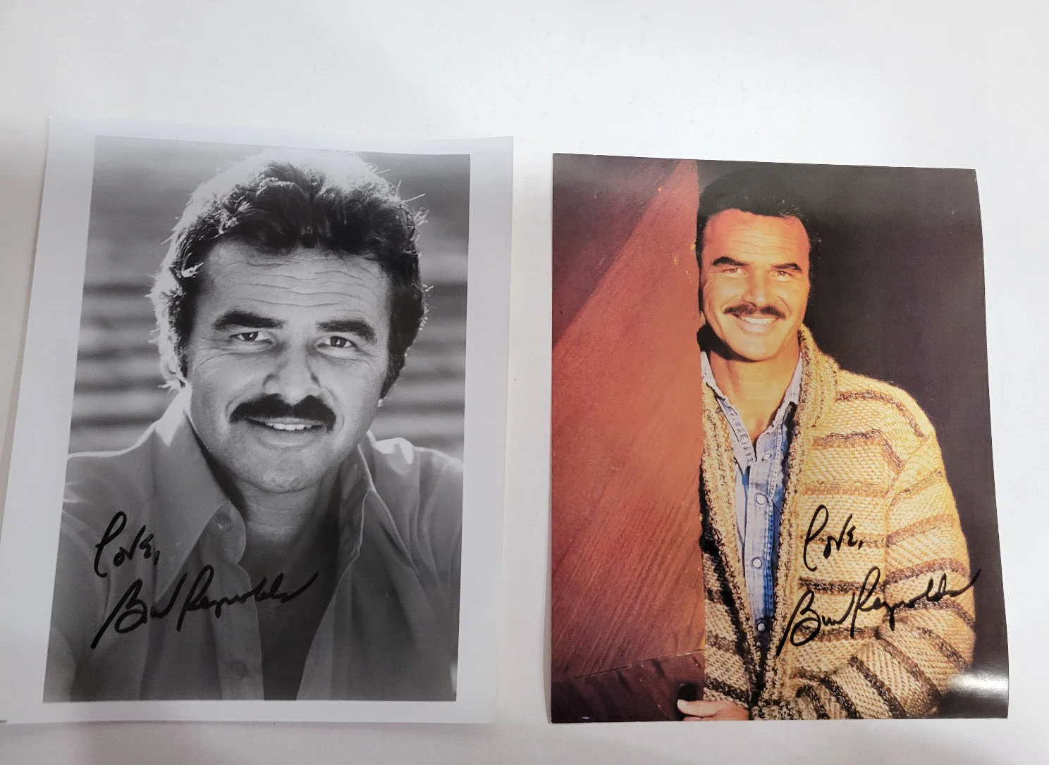 Burt Reynolds — 2 Burt Reynolds Autographed Photo Picture Love Signed, изображение 4