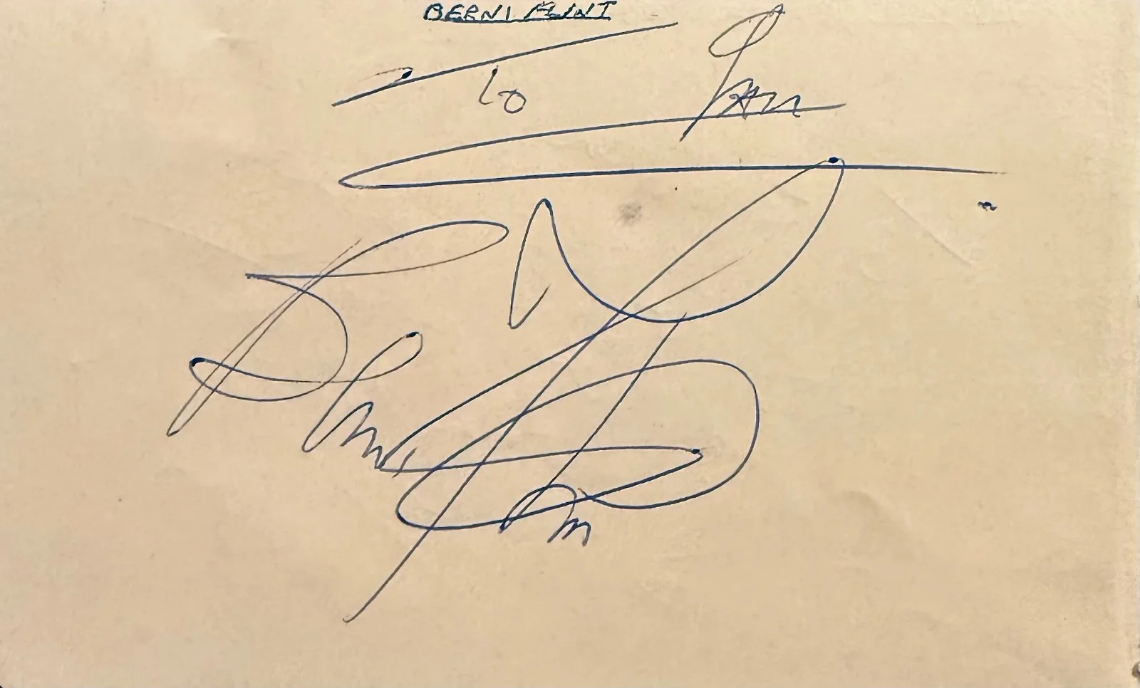 Sally Watts, Berni Flint — SALLY WATTS & BERNI FLINT Dual Signed Autographed 3"x5" ALBUM PAGE BILLY LIAR, image 4