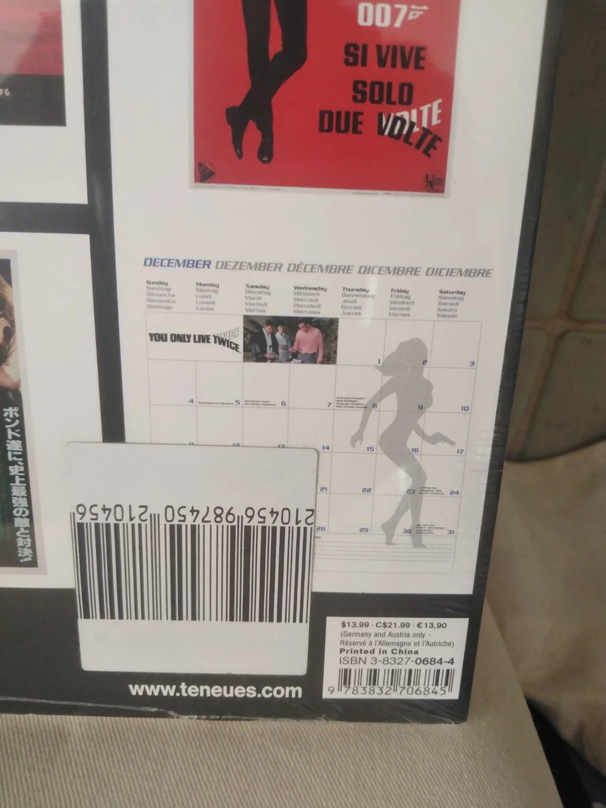 James Bond Calendar 2005 Movie Posters Sealed teNeues Collectable, image 2