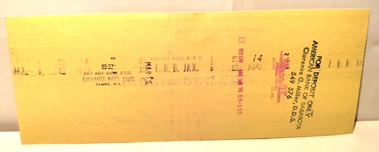 Emmett Kelly — EMMETT KELLY Signed Check 3-6-74 -Most Recognized Clown in America, изображение 2