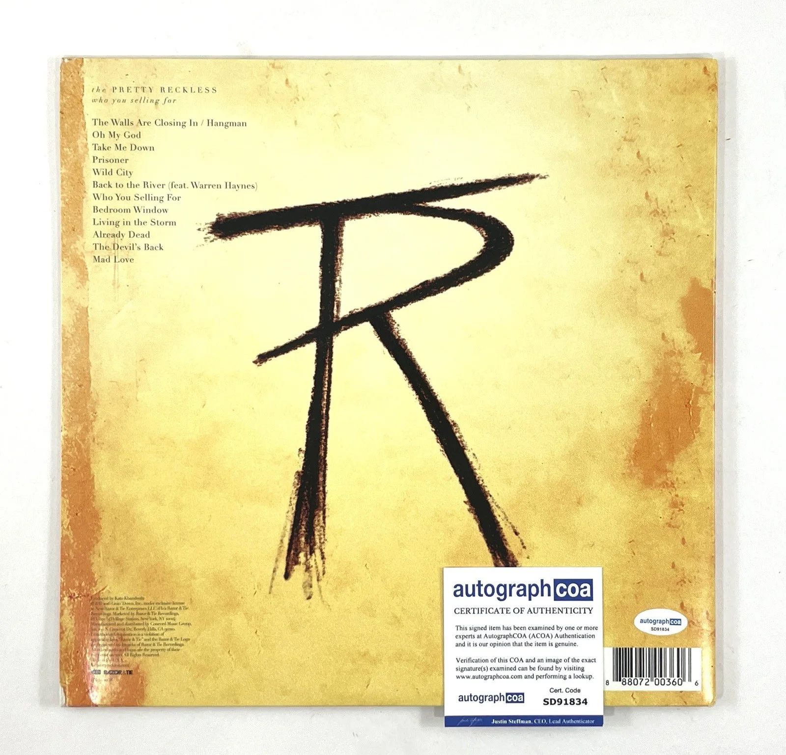 The Pretty Reckless Autographed Who You Selling For Vinyl Taylor Momsen Signed, изображение 4