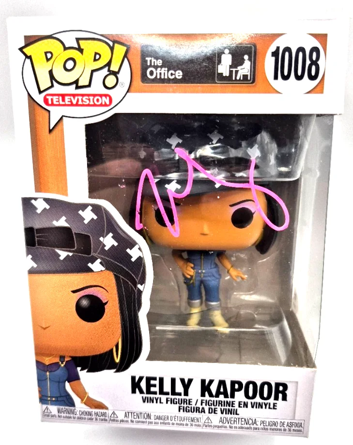 Mindy Kaling — Mindy Kaling直筆サイン入り Kelly Kapoor the Office Funko Pop レア PSA CoA, изображение 2