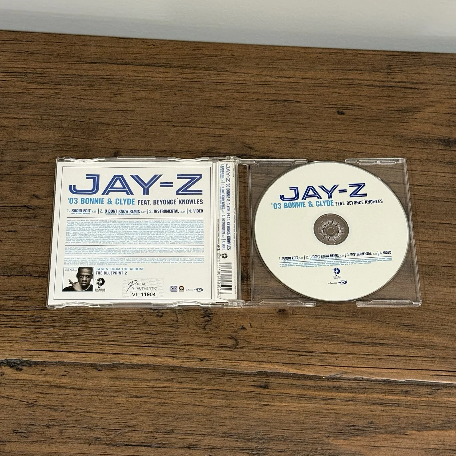 Jay-Z ’03 Bonnie & Clyde Feat. Beyoncé Knowles Signed CD Single with COA, image 3