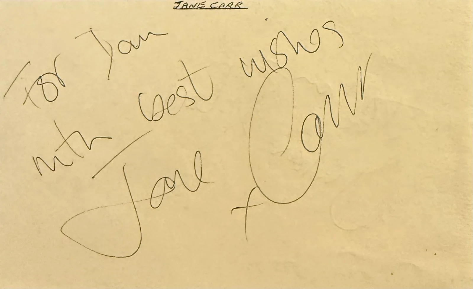 Julian Glover, Jane Carr — JULIAN GLOVER & JANE CARR Dual Signed Autographed 3"x5" ALBUM PAGE Indiana Jones, изображение 2