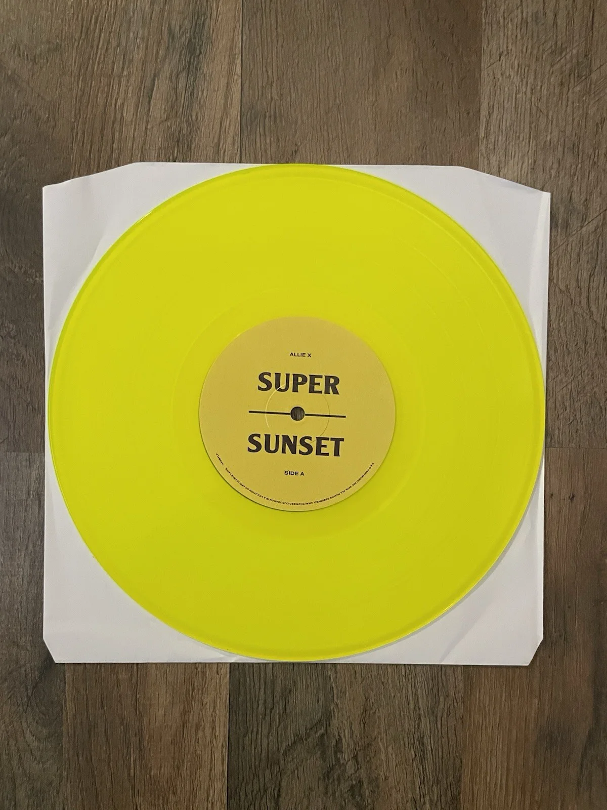 Signed Allie X Super Sunset Yellow vinyl record autographed 10” EP rare, image 3