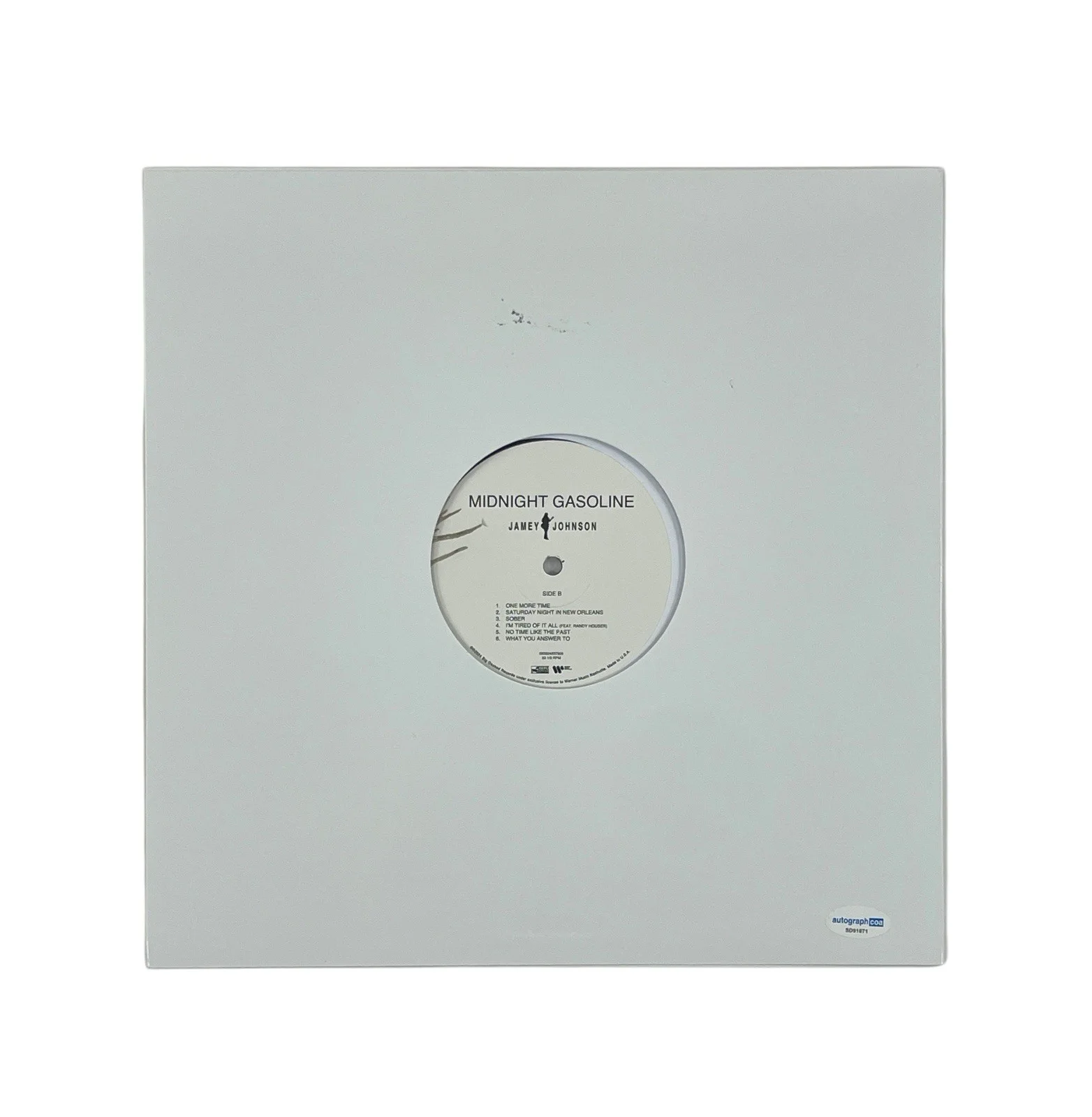 Jamey Johnson Autographed Midnight Gasoline Test Press Vinyl Album Signed ACOA, image 3