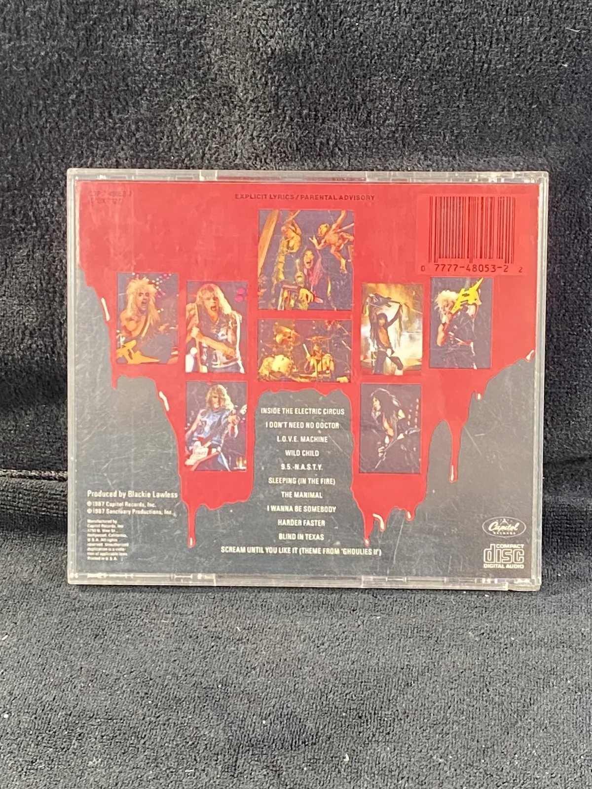 W.A.S.P. Live in the Raw CD Signed Autographs 1989 Guest Pass Heavy Metal, изображение 2