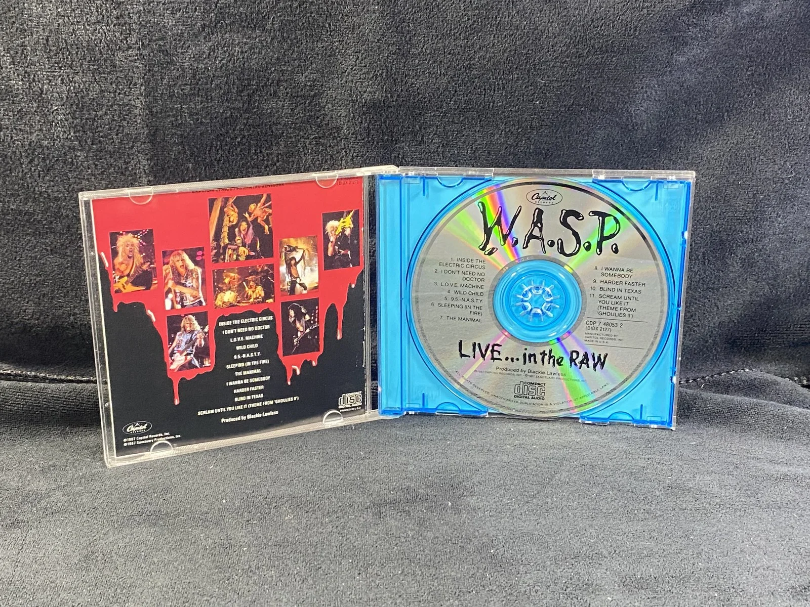 W.A.S.P. Live in the Raw CD Signed Autographs 1989 Guest Pass Heavy Metal, изображение 3