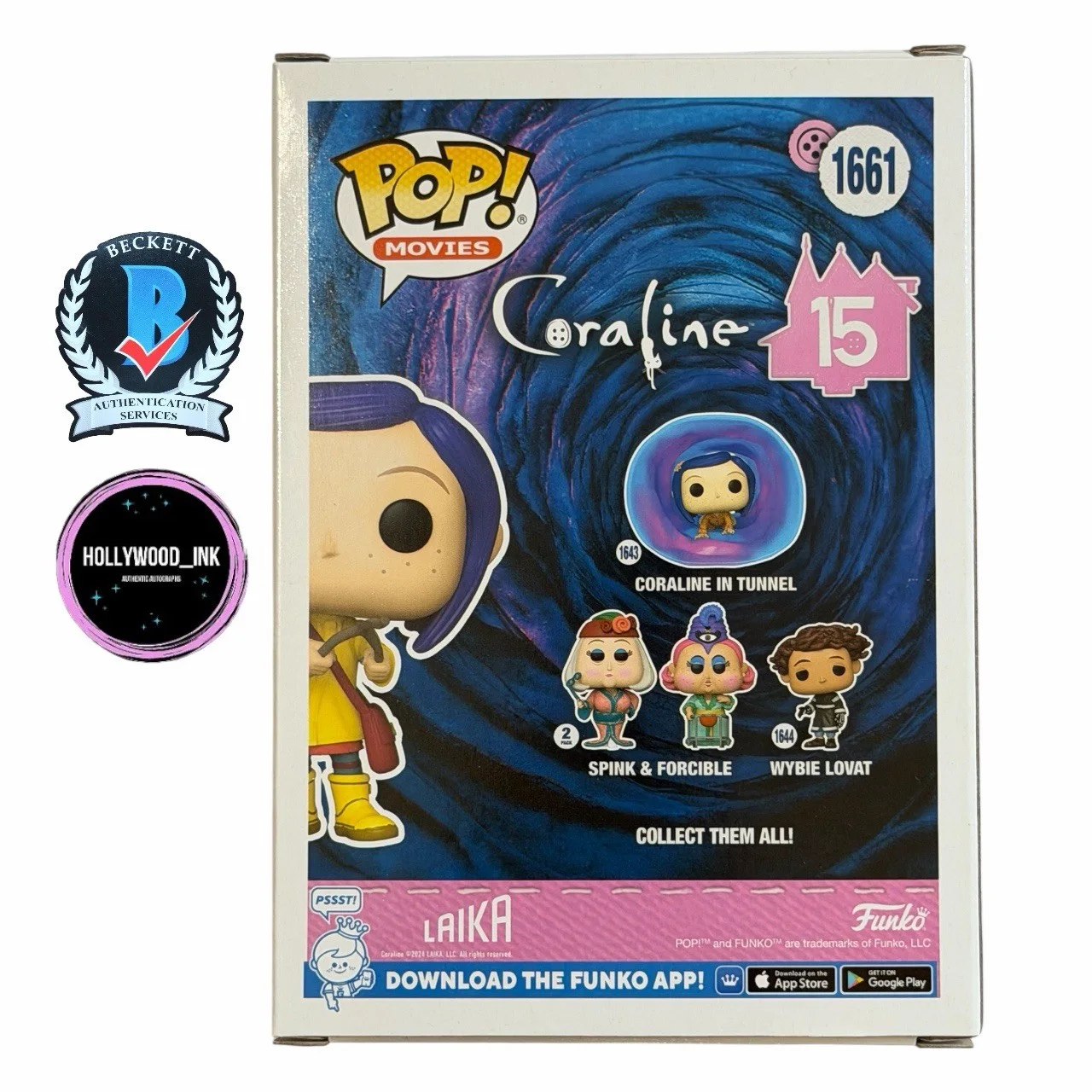 Dakota Fanning — DAKOTA FANNING SIGNED CORALINE WITH DOWSING ROD FUNKO EXCLUSIVE BECKETT + PROOF, изображение 3