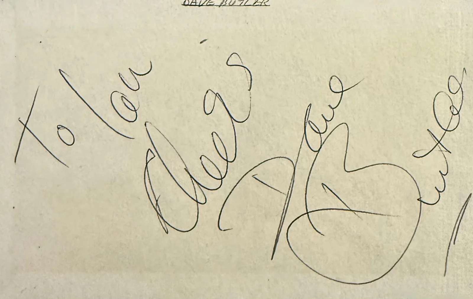 Squire Ronnie Hayward, David Butler — "SQUIRE" RONNIE HAYWARD & DAVID BUTLER Dual Signed Autographed 3x5 ALBUM PAGE, изображение 2