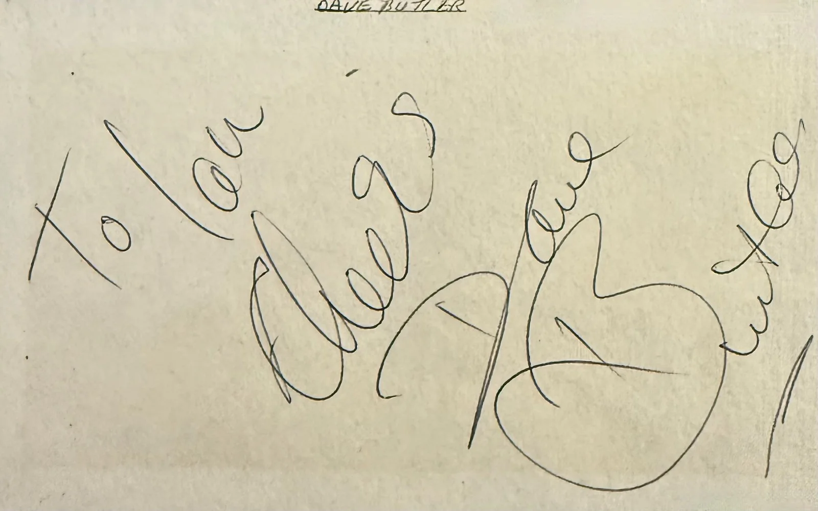 Squire Ronnie Hayward, David Butler — "SQUIRE" RONNIE HAYWARD & DAVID BUTLER Dual Signed Autographed 3x5 ALBUM PAGE, изображение 4