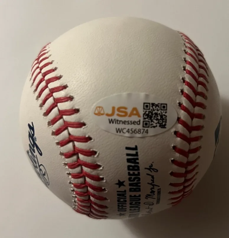 Paula Abdul signed OML Baseball JSA, image 3