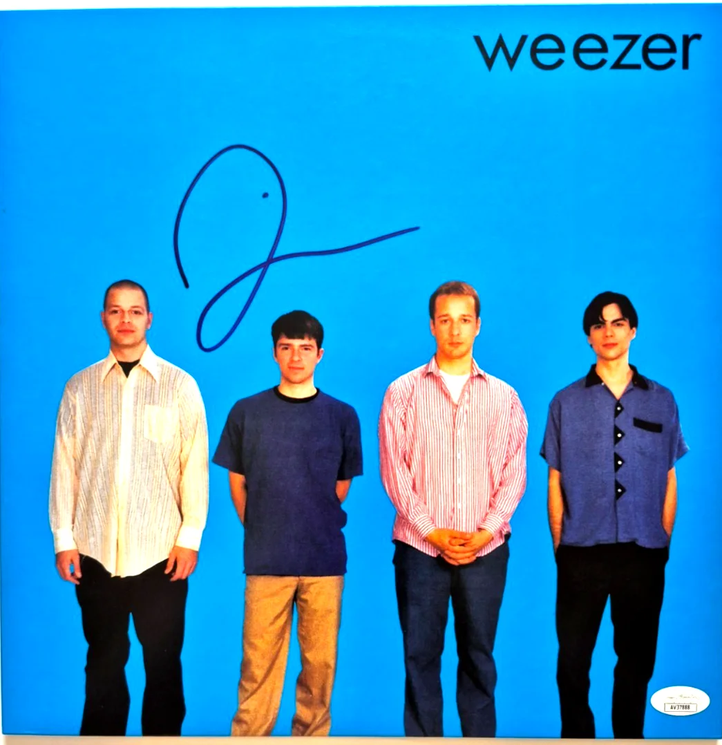 RIVERS CUOMO SIGNED AUTOGRAPHED WEEZER BLUE ALBUM RARE BEVERLY HILLS JSA COA, image 2