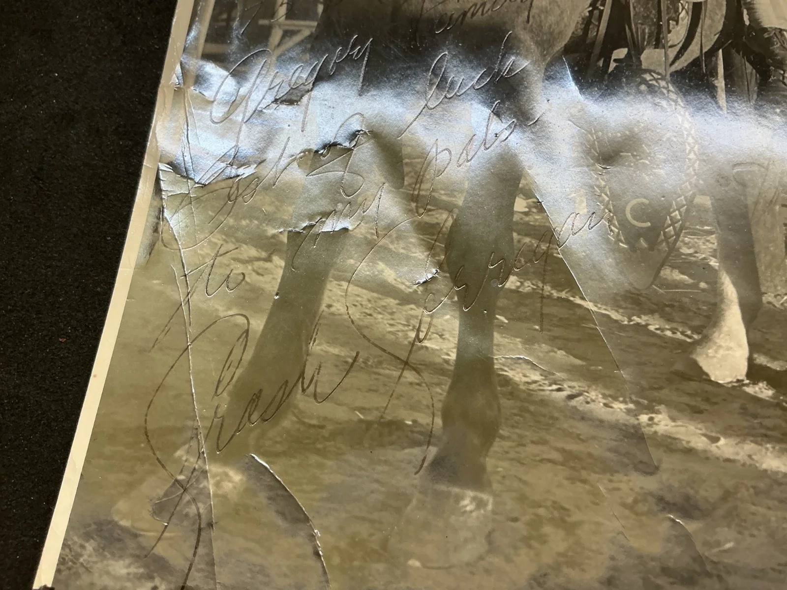 Crash Corrigan — Ray Crash Corrigan - SIGNED souvenir Photo w/Cowboy Family Corriganville Ranch, изображение 3
