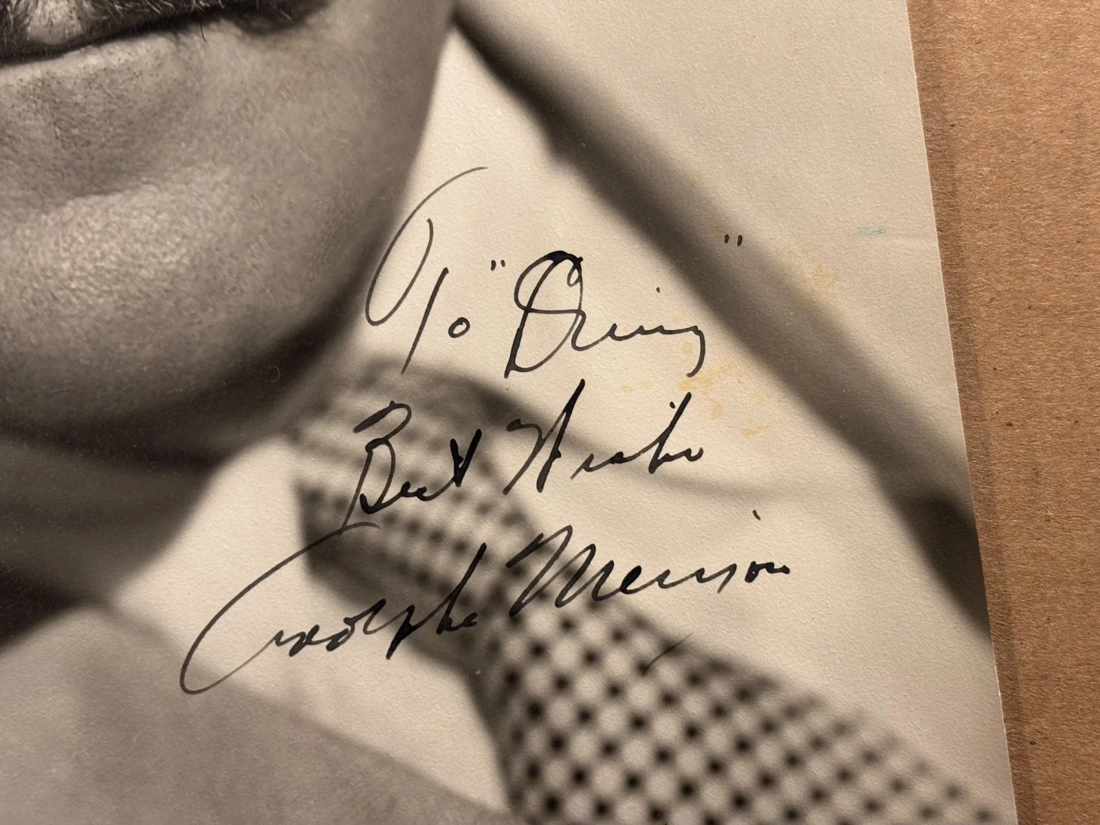 Adolphe Menjou Rare Early Autographed 10/14 Photo 40s Front Page Paths of Glory, изображение 5