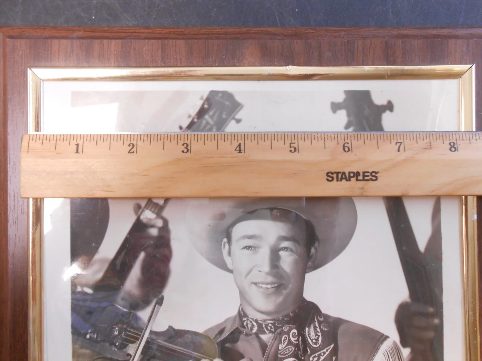 Roy Rogers — Rare Roy Rogers Hand Signed B&W 8x10 Photograph With COA Sticker, Framed, image 5