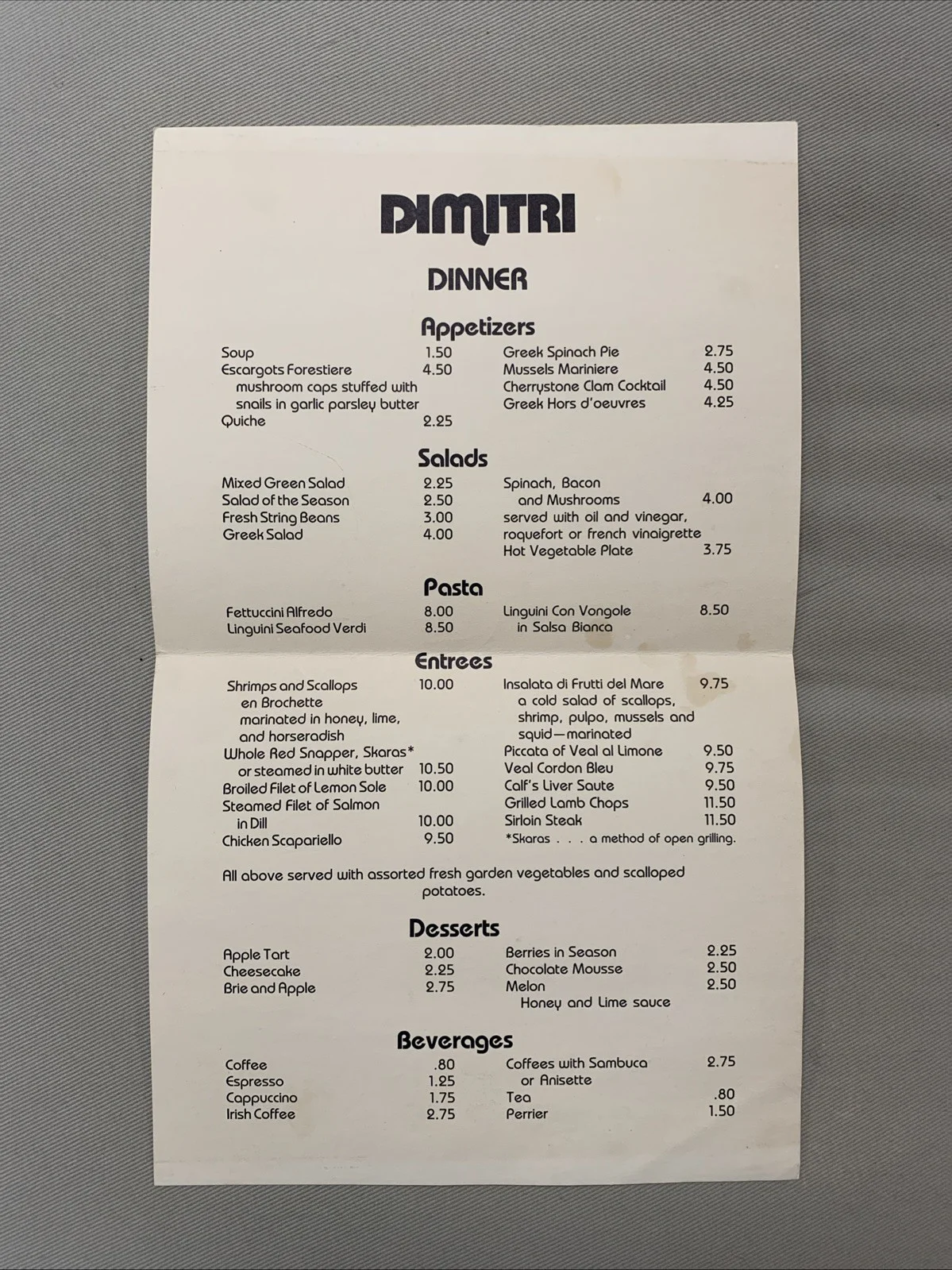 Rock Hudson — Vintage Rock Hudson Signed Dimitri Menu, image 3