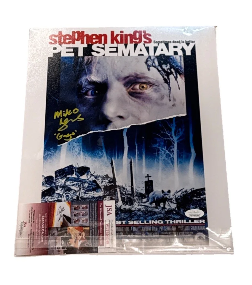 Miko Hughes — Miko Hughes Signed Pet Semetary 11x17 Poster JSA COA Inscribed