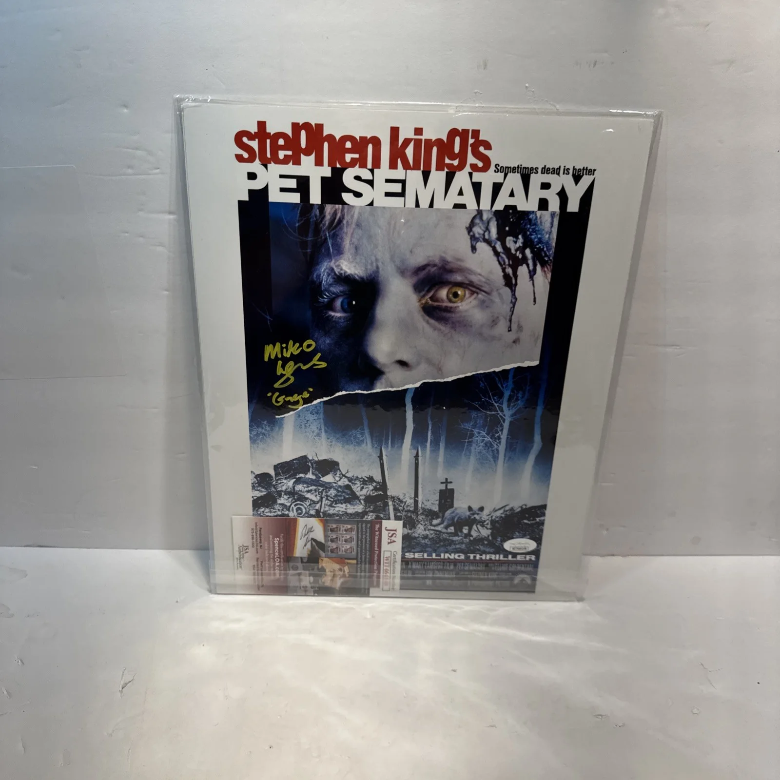 Miko Hughes — Miko Hughes Signed Pet Semetary 11x17 Poster JSA COA Inscribed, изображение 2