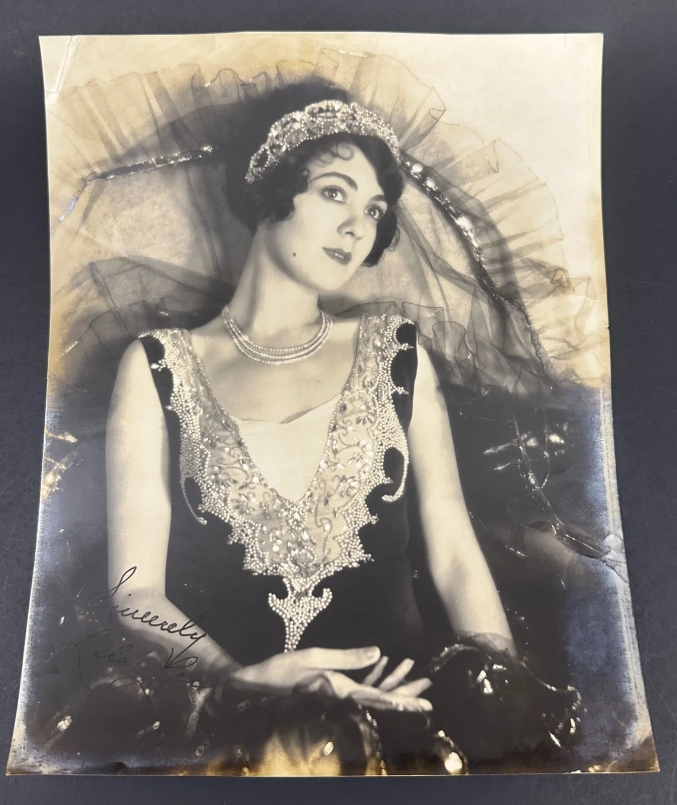Historic Silent Film Star Lila Lee, Hand Autographed Black & White Photo, image 2