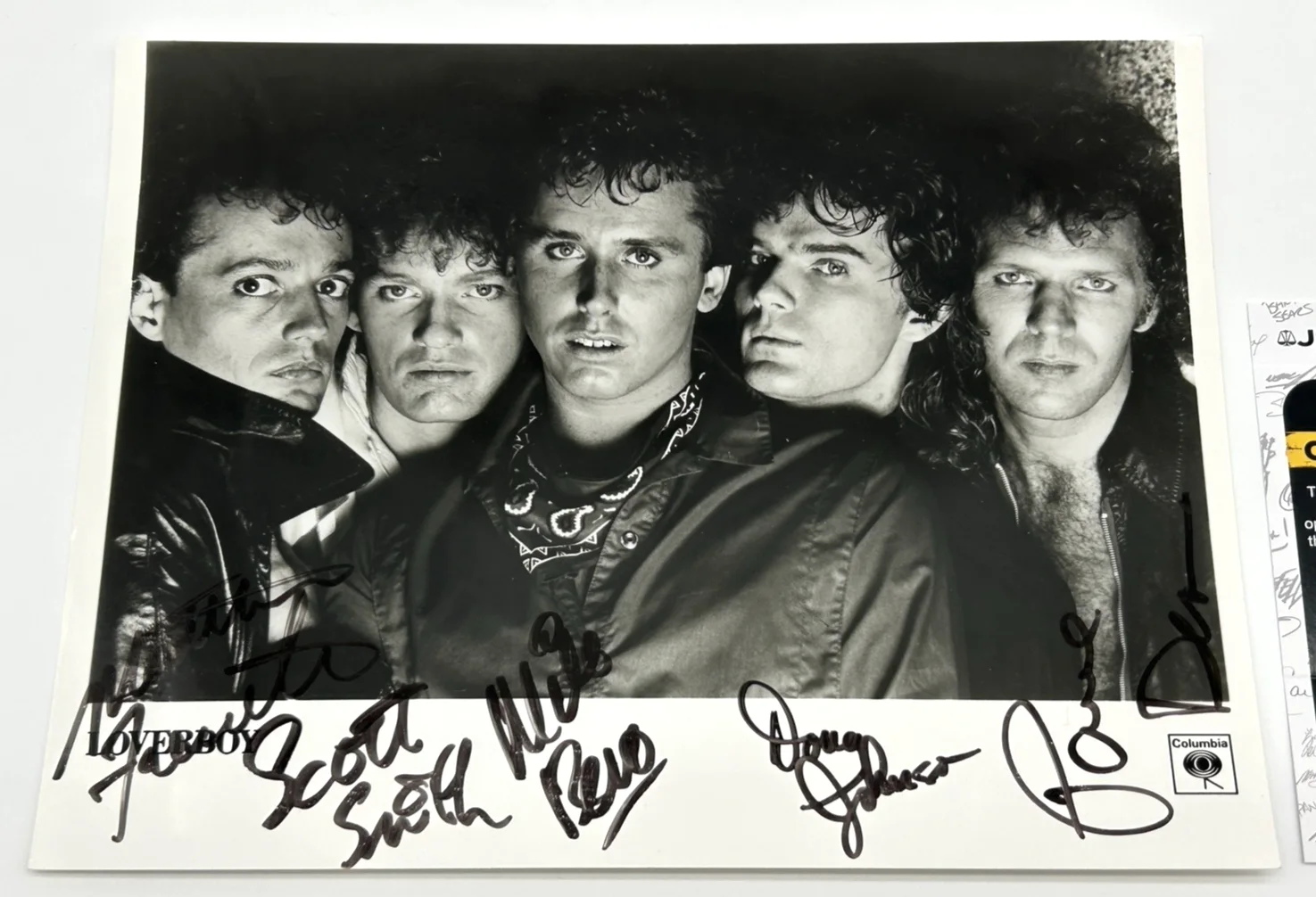LOVERBOY BAND SIGNED PHOTO Original Musician Autograph JSA COA Singer MIKE RENO, изображение 3