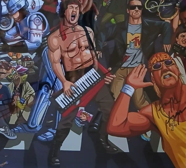 Hulk Hogan, Cindy Lauper, Bill Murray, Steven Spielberg — 1980s Hogan Lauper Murray Morgan Spielberg Autographed 13x19 Mini Poster, изображение 5