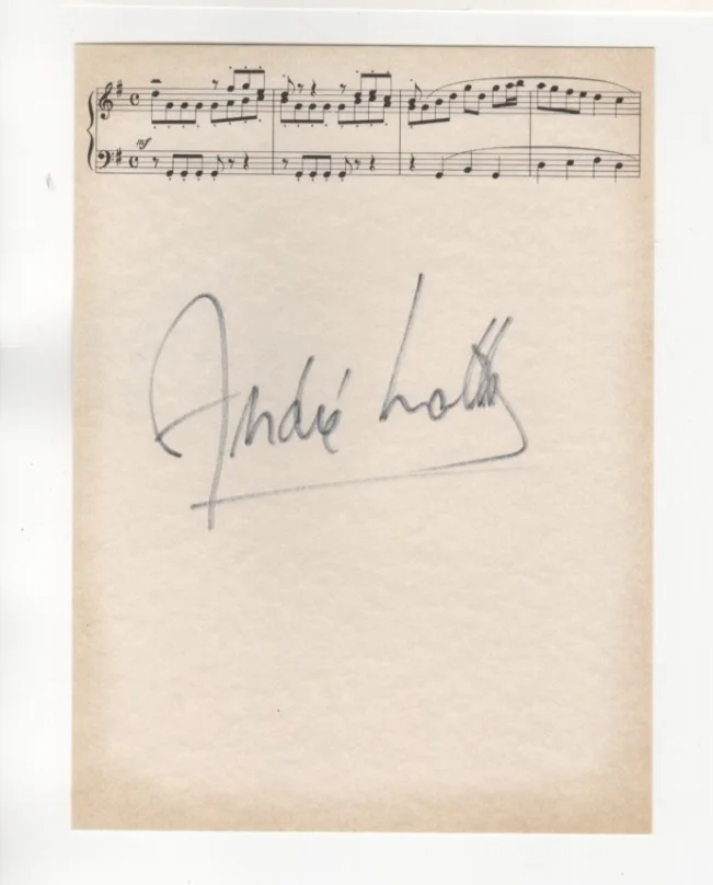 ANDRE WATTS lot 2 signed items greeting card sheet paper Pianist & Professor, изображение 3