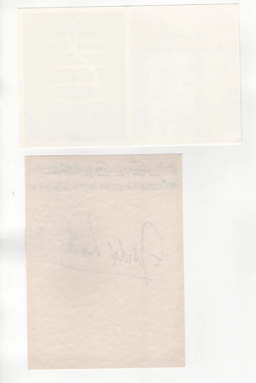 ANDRE WATTS lot 2 signed items greeting card sheet paper Pianist & Professor, изображение 4
