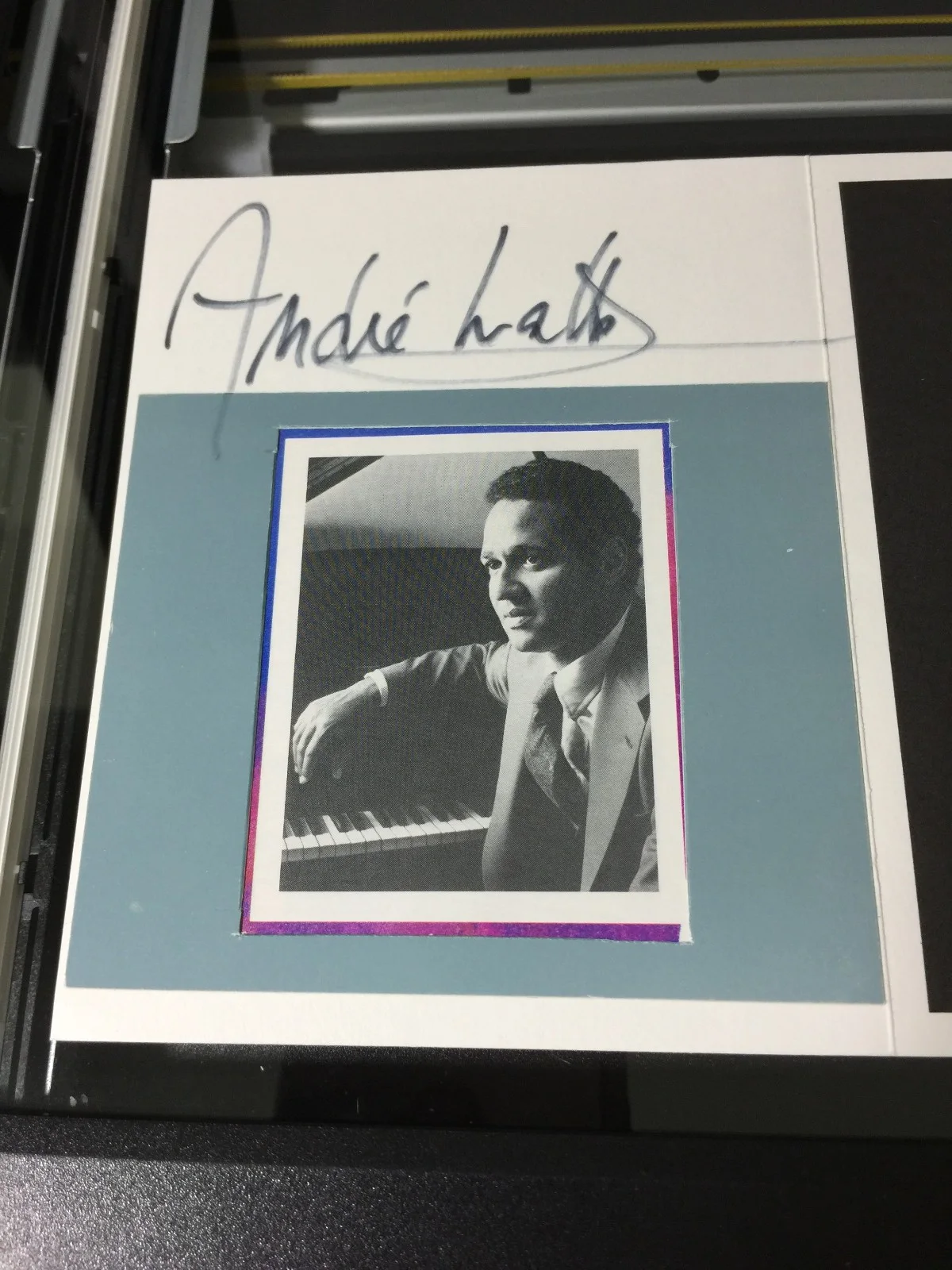 ANDRE WATTS lot 2 signed items greeting card sheet paper Pianist & Professor, изображение 5