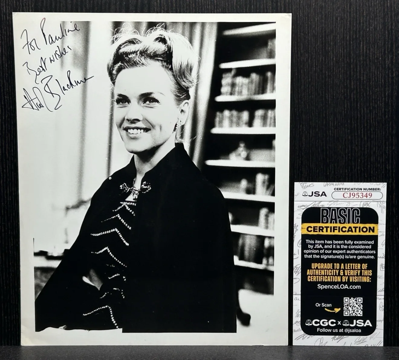 Honor Blackman — HONOR BLACKMAN ORIGINAL SIGNED PHOTO Autograph JSA COA Actress 007 James Bond