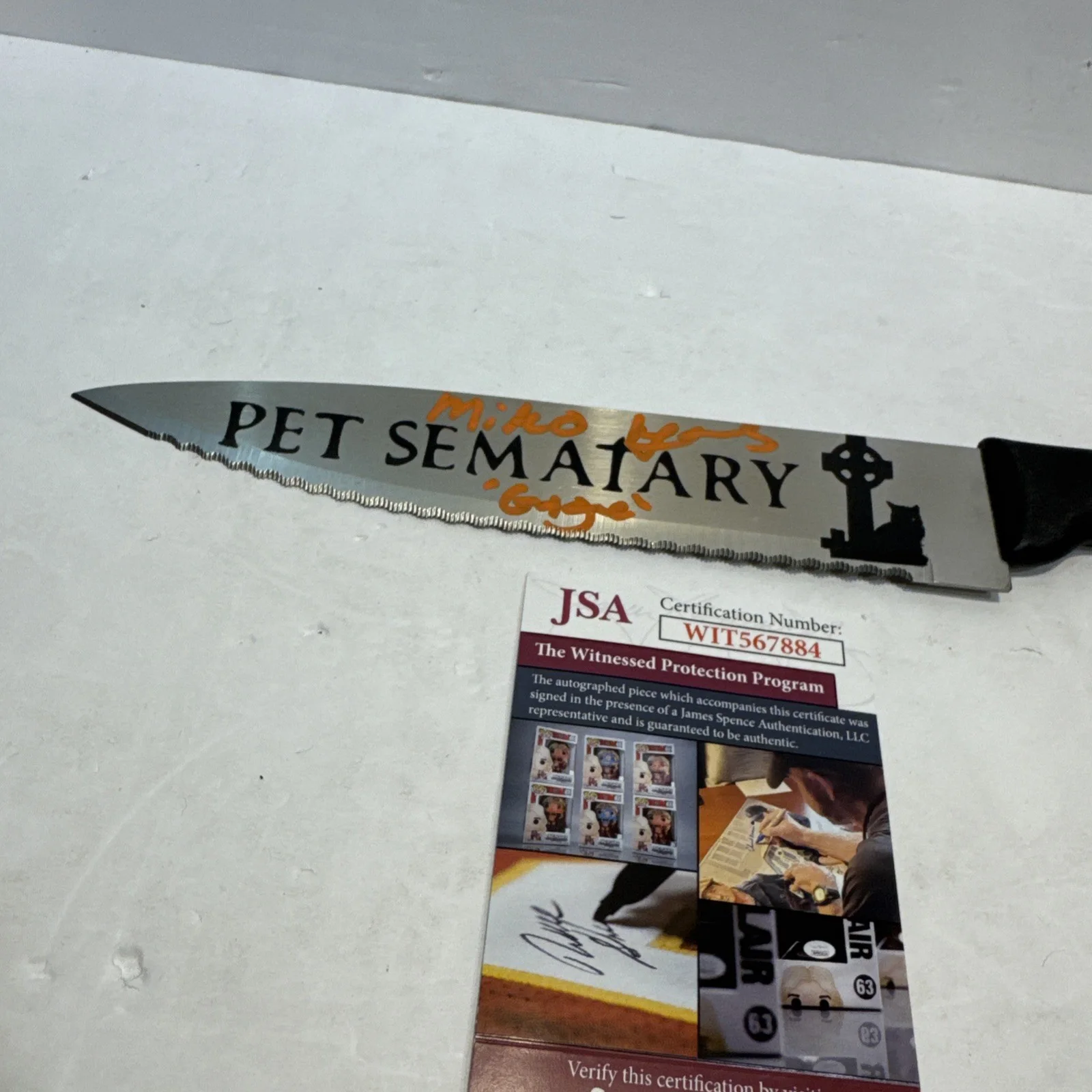 Miko Hughes Signed Pet Sematary "Gage" Knife - JSA Witnessed WIT567884, изображение 4