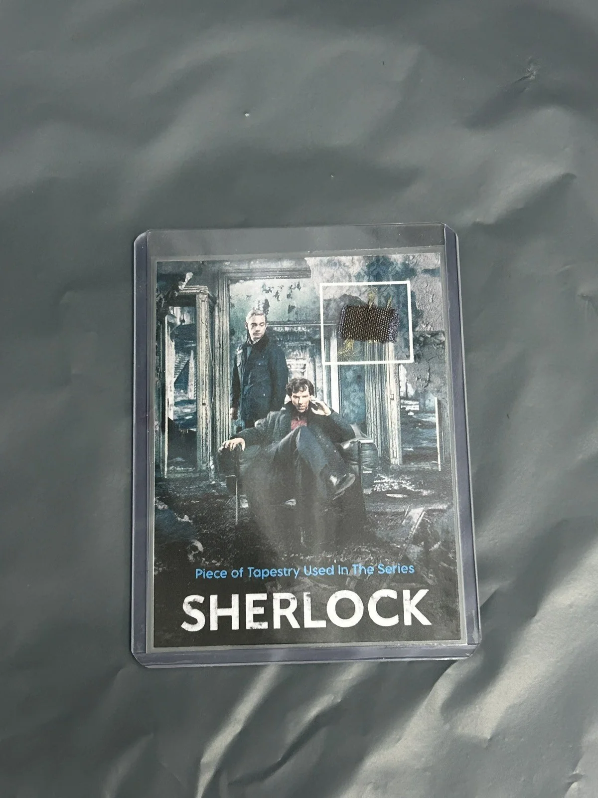 Sherlock Holmes Screen Used Tapestry Swatch TV Prop COA display series uk BBC, image 3