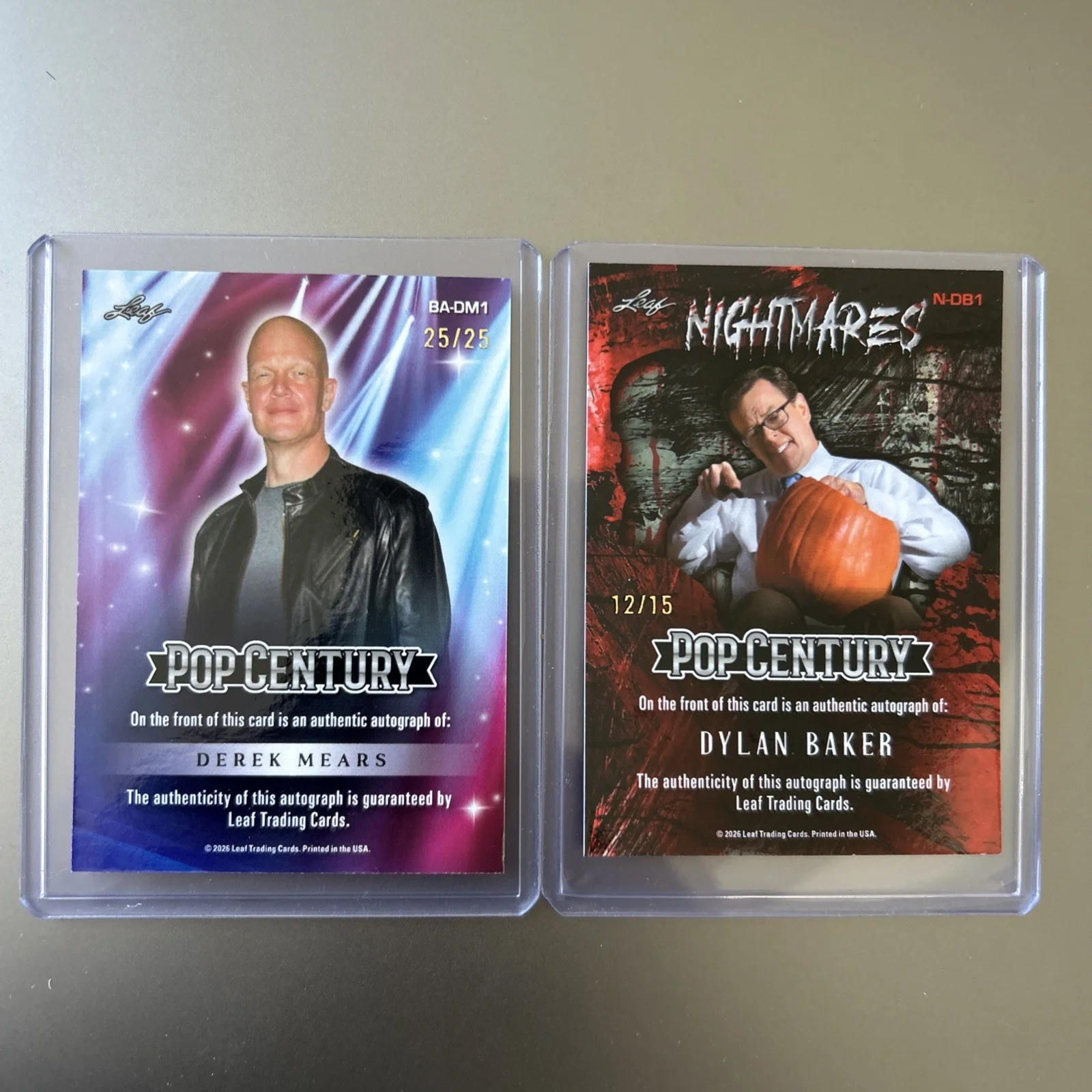 2026 Leaf Pop Century Derek Mears 25/25 + Dylan Baker 12/15 Auto Lot!, изображение 4