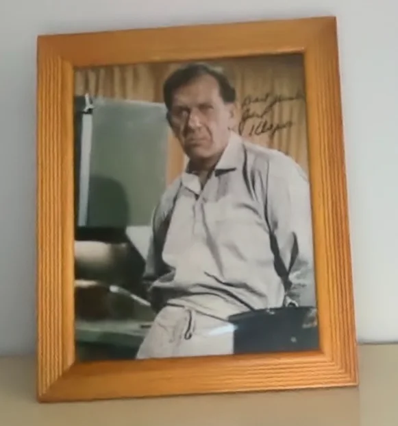 Jack Klugman — Framed Signed Jack Klugman Photo 8x10. Wood Frame. Needs Glass Replaced.
