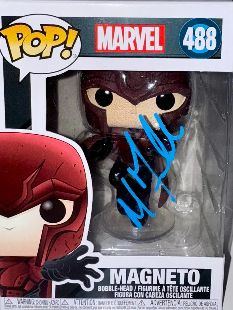 Michael Fassbender — Michael Fassbender Signed Funko Pop #488 "Magneto" (X-Men) - Beckett COA, image 2