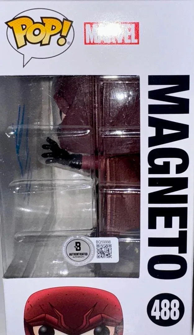 Michael Fassbender — Michael Fassbender Signed Funko Pop #488 "Magneto" (X-Men) - Beckett COA, image 4