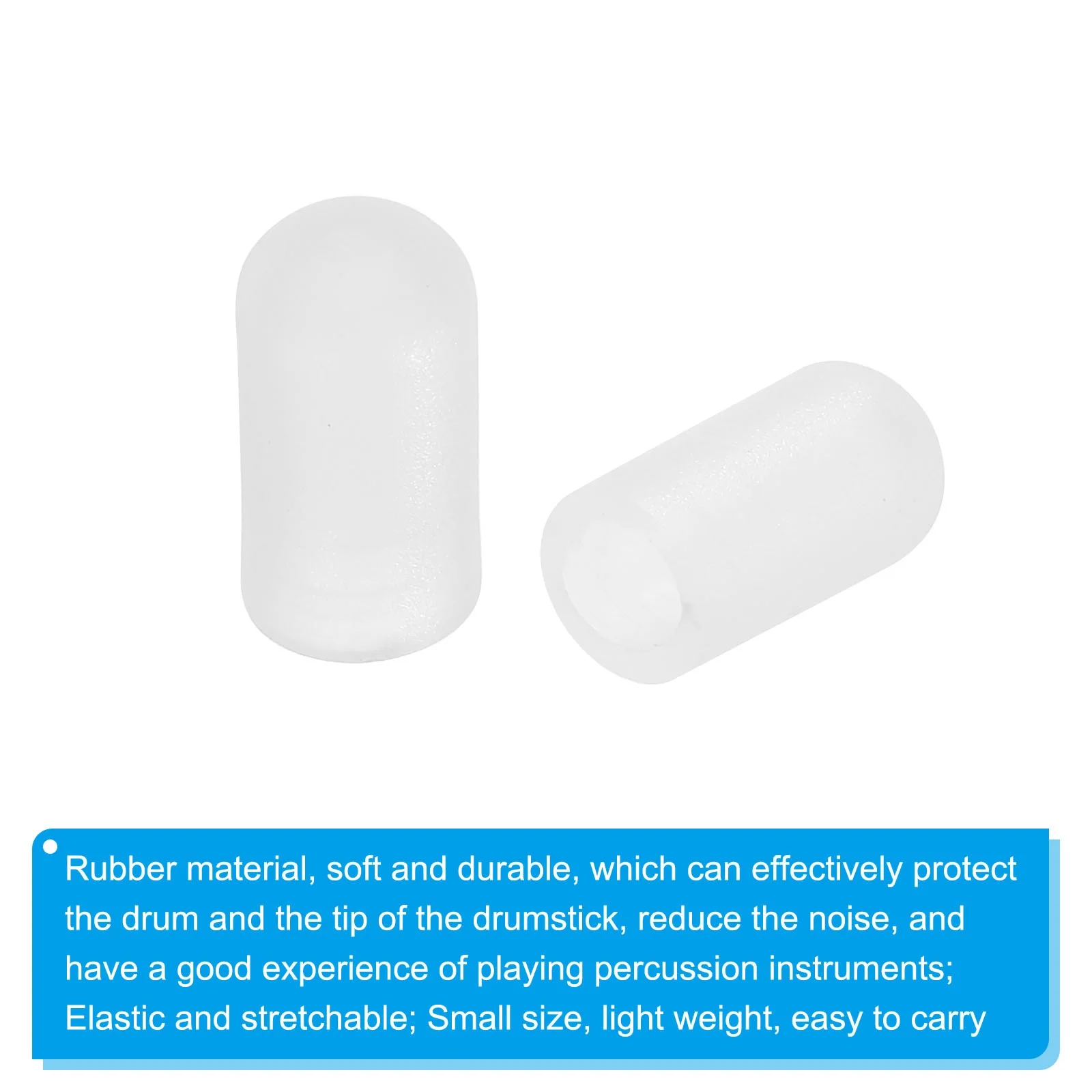 Drum Mute Drumstick Silent Tip Drum Dampener Practice Percussion White 10pcs, image 4