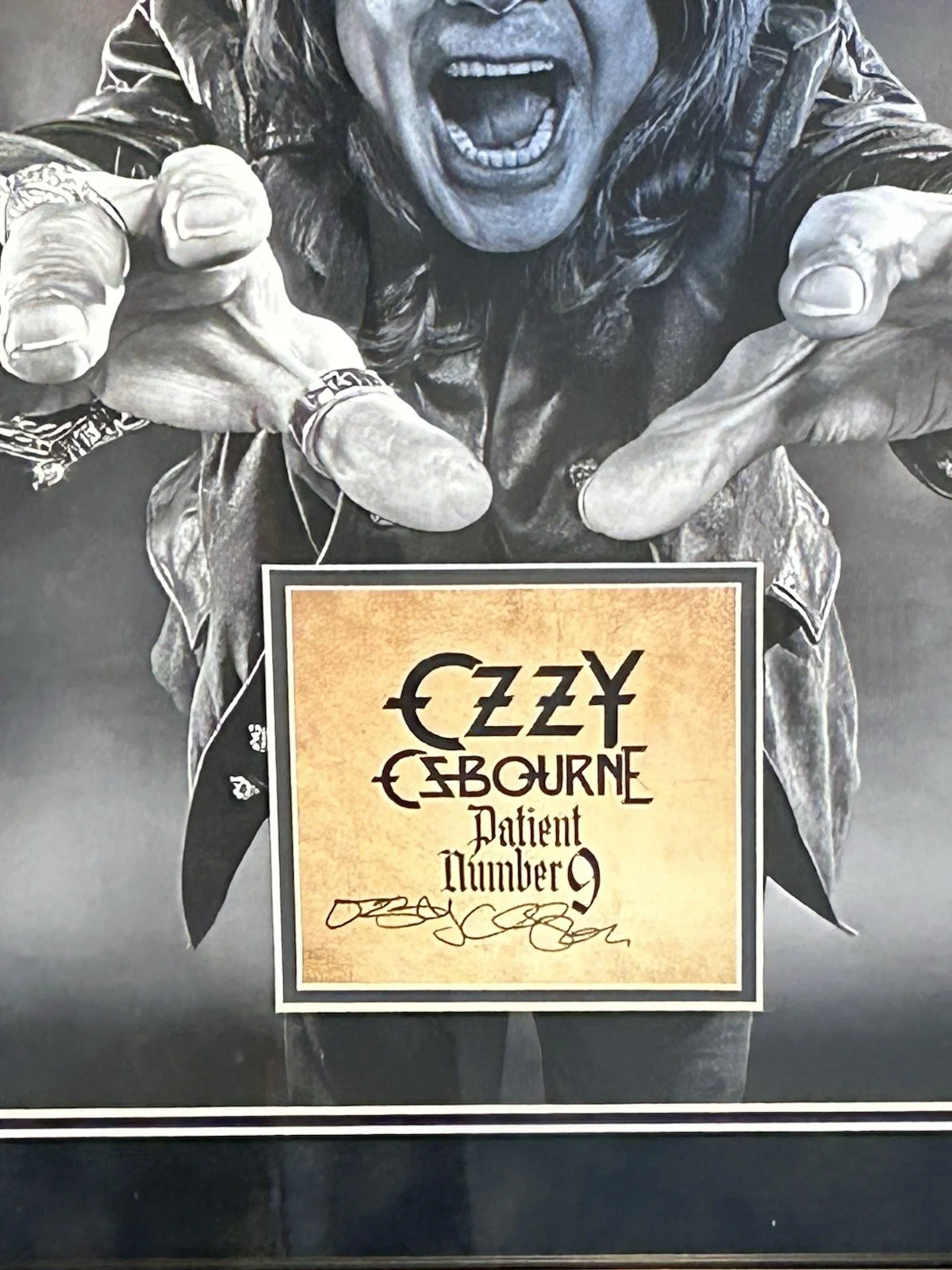 Ozzy Osbourne Signed CD Framed Autographed Black Sabbath, image 2