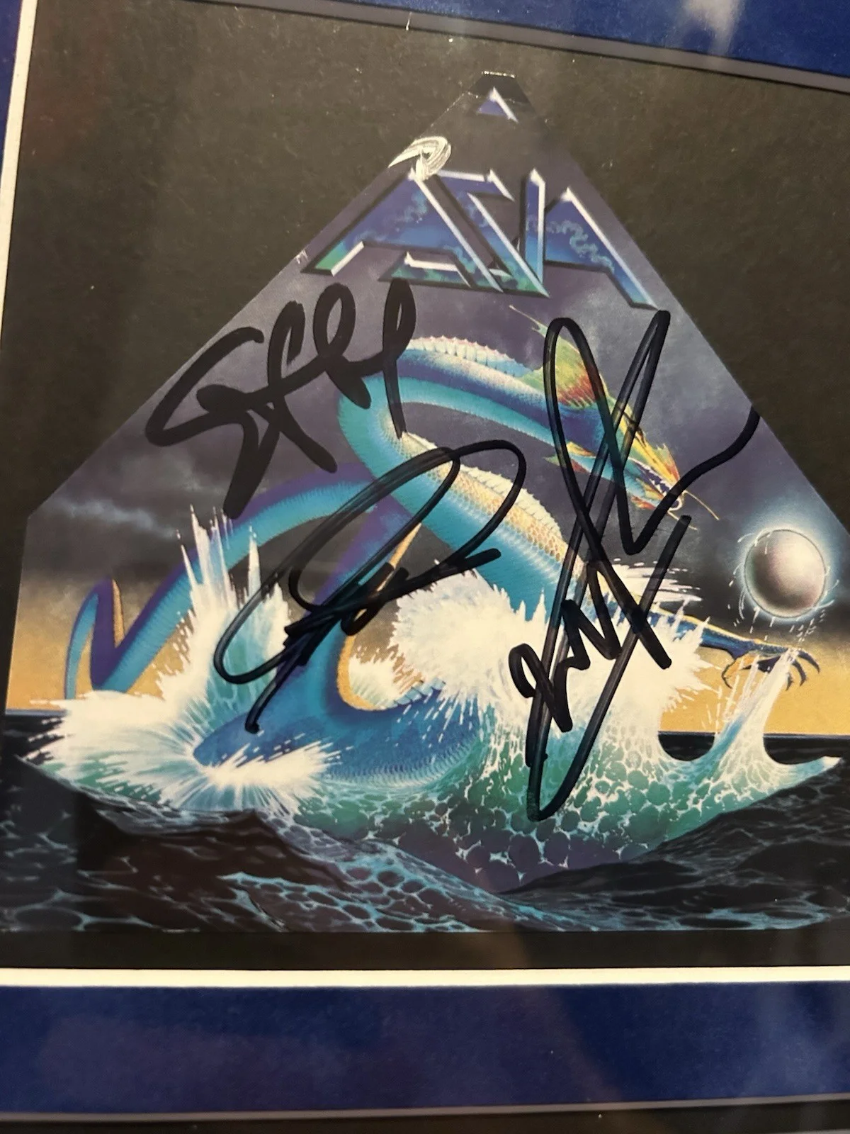 Asia Signed CD Framed Autographed Steve Howe Carl Palmer Geoff Downes 11x12, изображение 2