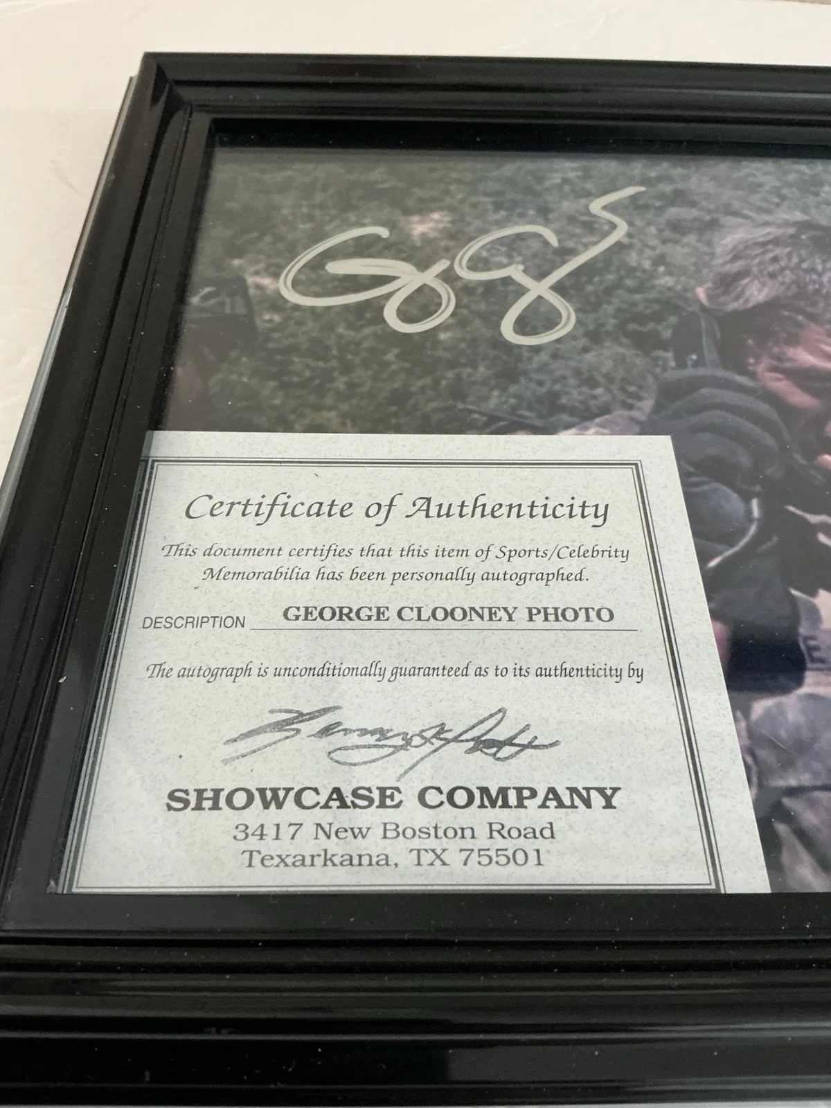 George Clooney — George Clooney Autographed Framed 8x10 Military The Peacemaker 1997 COA Vintage, image 3