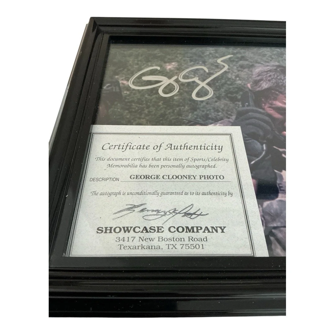 George Clooney — George Clooney Autographed Framed 8x10 Military The Peacemaker 1997 COA Vintage, image 4