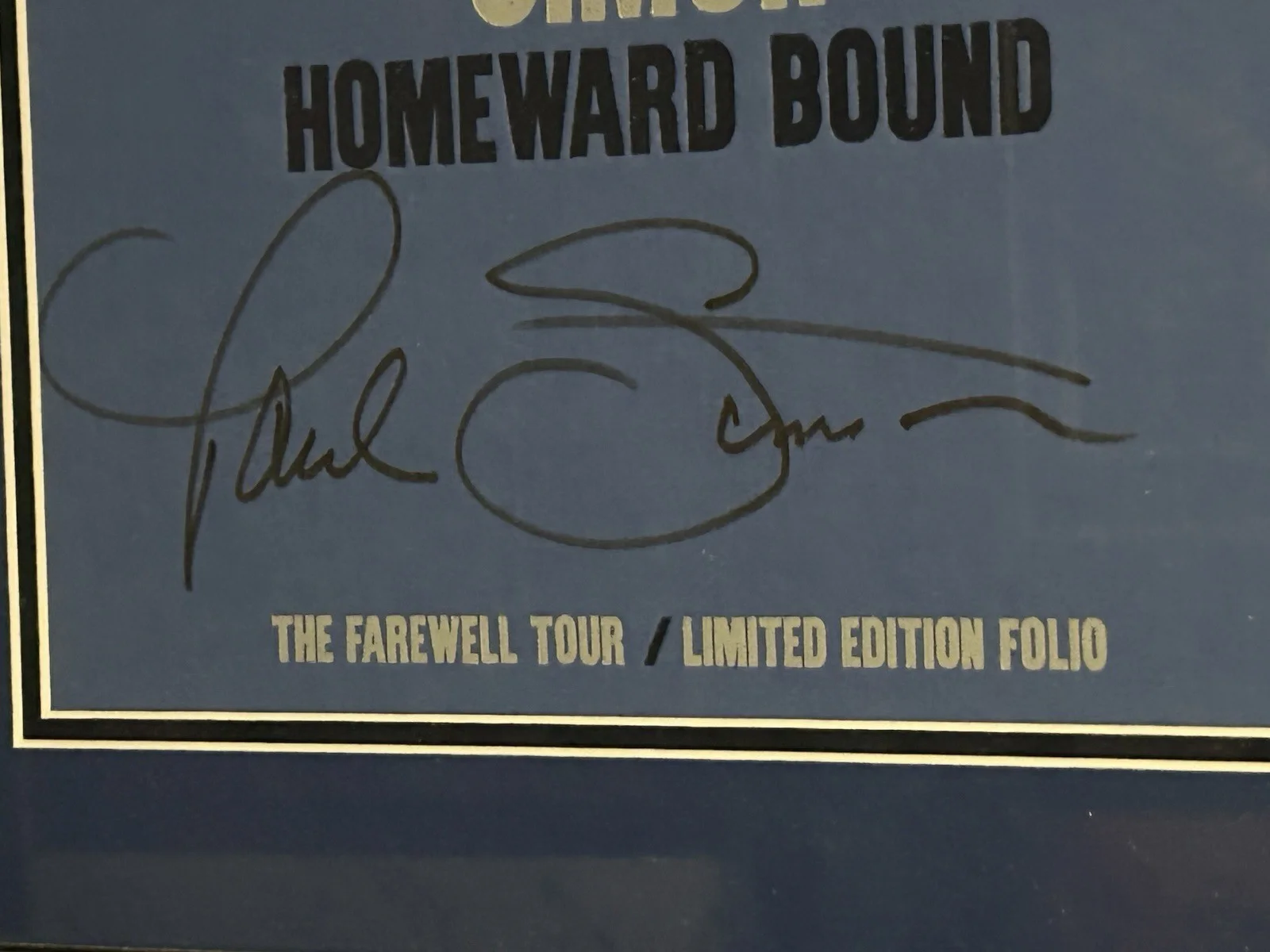 Paul Simon Signed Tour Book Cover Autographed And Framed 18x31 COA Numbered, изображение 2