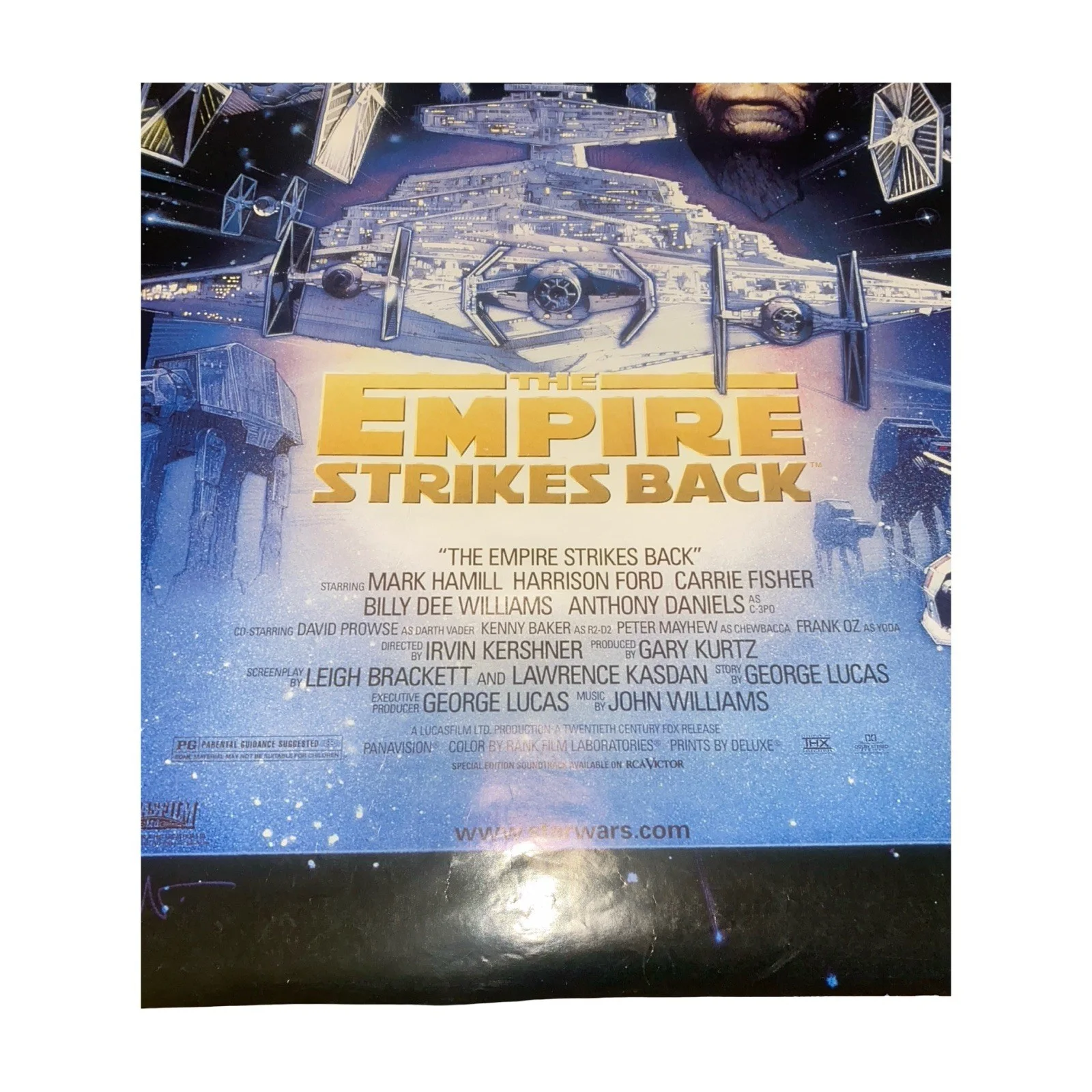 Star Wars The Empire Strikes Back 1998 UK Cinema Poster 640mm Wide Original c.A1, изображение 2