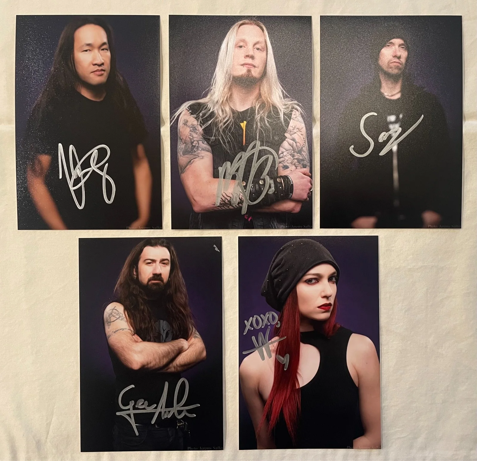 Dragonforce - 8x10 Picture + 5 Individual Band Pics (All Signed) + Pick & More, image 2