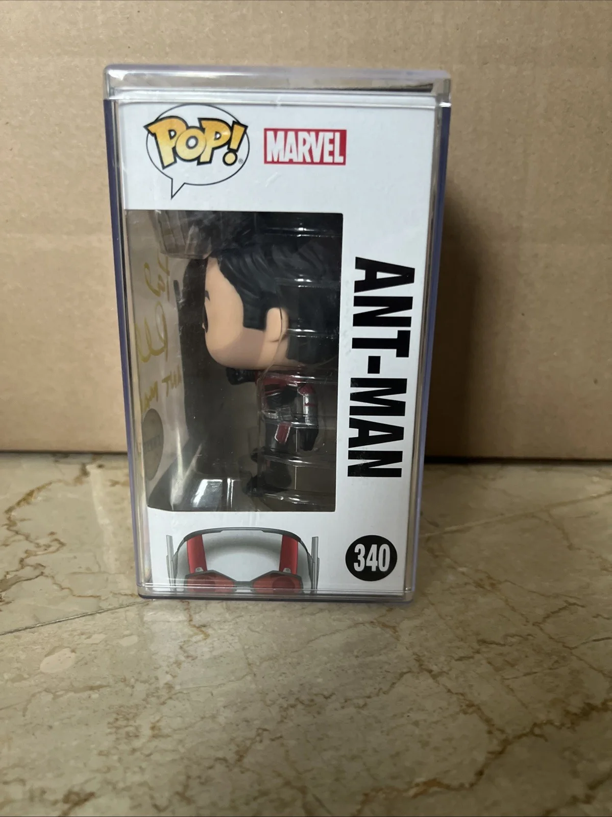 SIGNED BY PAUL RUDD Funko Pop! Ant-Man / Wasp Ant-Man No Helmet (Chase) #340, image 4
