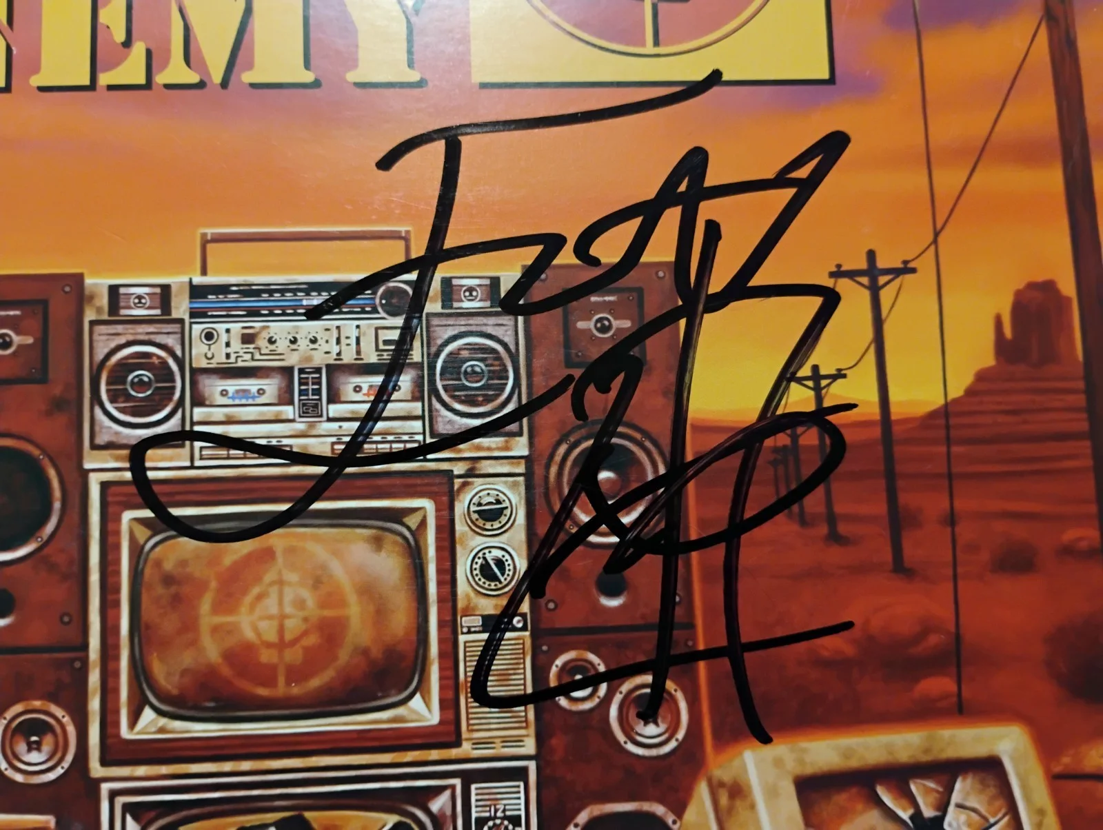 FLAVOR FLAV PUBLIC ENEMY SIGNED WHAT YOU GONNA DO GRID GOES ? VINYL ALBUM PROOF, изображение 2
