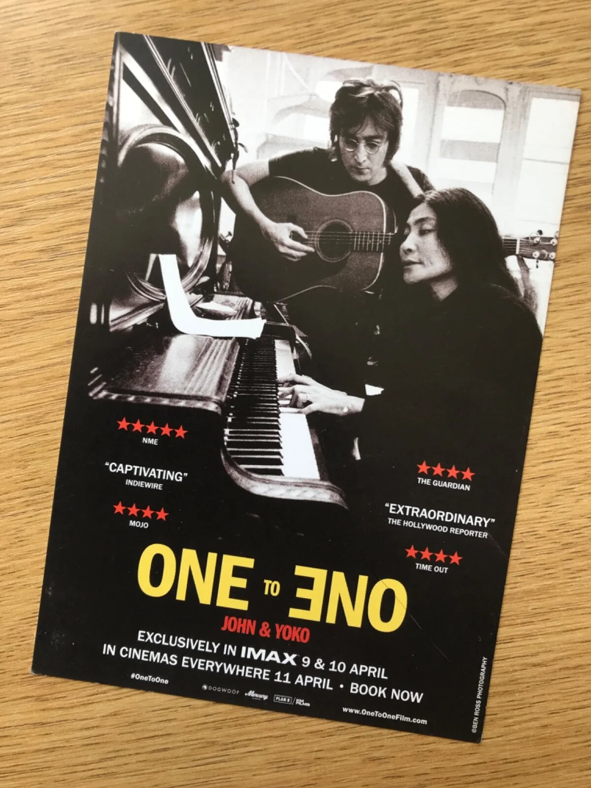 New One to One: John & Yoko (2025 Movie) PROMO POSTCARD / FLYER, изображение 2